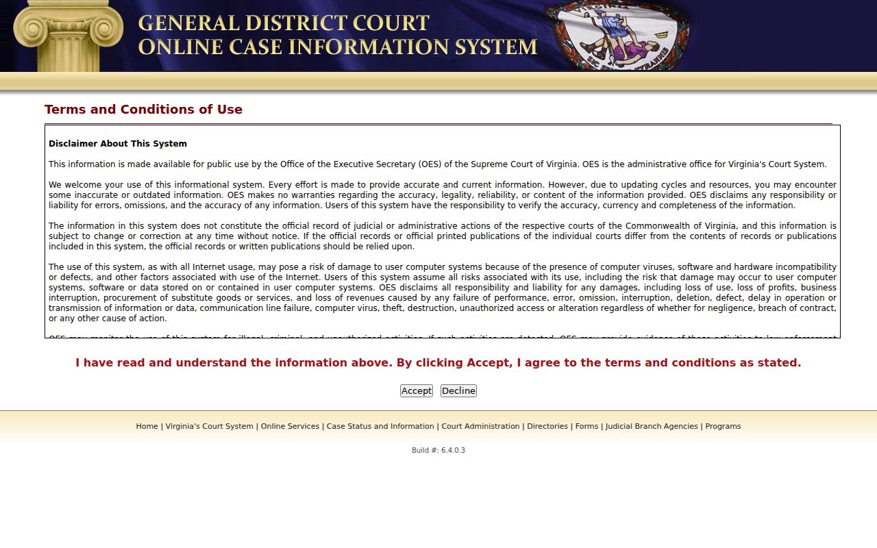 Sussex County criminal case record search for General District Court