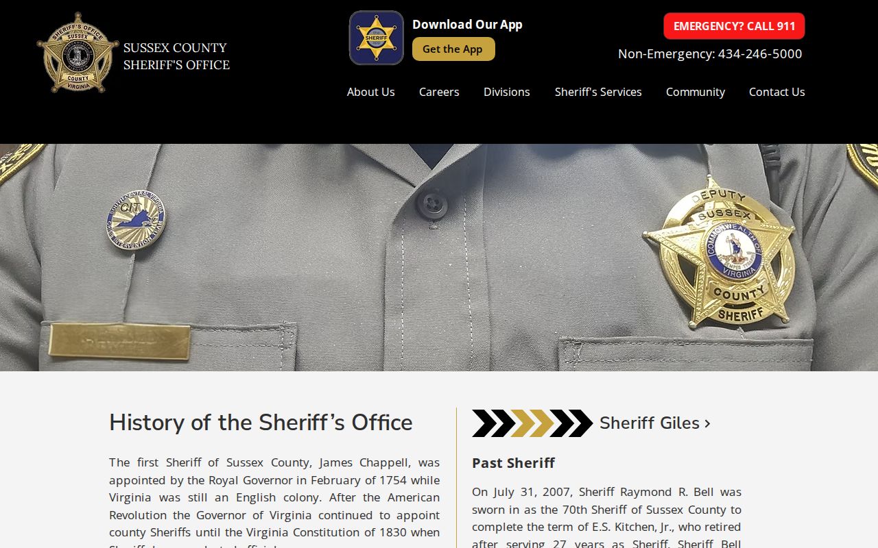 Sussex County Sheriff and jail history for Wakefield arrest records